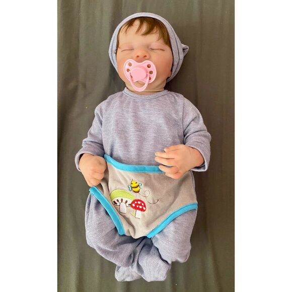 Reborn Baby Dolls, Lifelike Baby Boy, Realistic Newborn Baby Doll Silicone Full - Picture 10 of 15